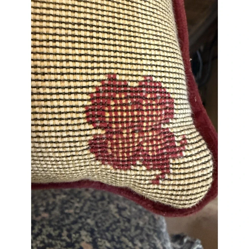 Decorative Beige and‎ Red Pillow